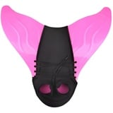 DEBAIJIA Mädchen Flipper Tauchen Meerjungfrauenflosse Jungen Schwimmflossen Meerjungfrau Flossen Training Monofin Kinder Schwimmen(B-(41*37CM)-F608-Rosa