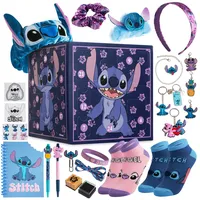 Disney Stitch Adventskalender 2024-24 Überraschungen mit Schreibwaren, Stempel,Zubehör (Lila Stitch Würfel)