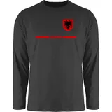 Shirtracer Rundhalsshirt Albanien Trikot Wappen, Shqipëri mit Stolz, Albanisches Fan-Motiv 2026 Fussball WM Fanartikel schwarz S