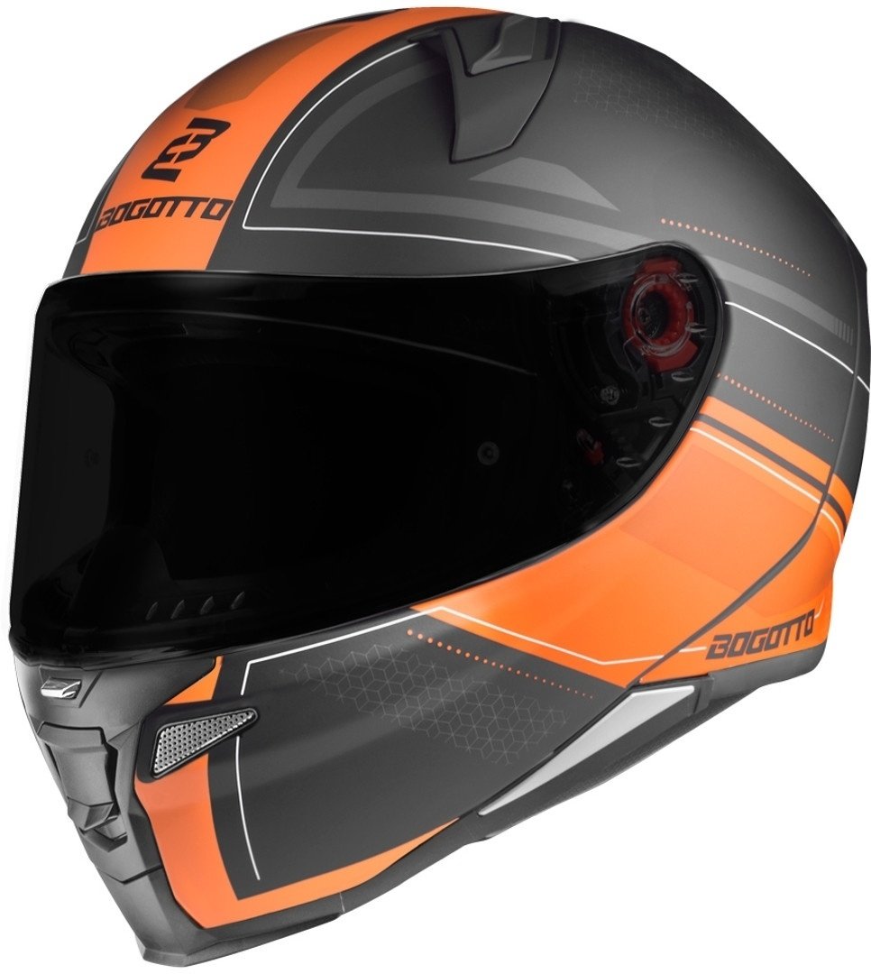 Bogotto FF110 Cinder Helm, zwart-oranje, S Voorman