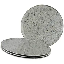CreaTable Pizzateller Stone Collection 4-tlg. Grau/Schwarz/Mehrfarbig