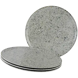 CreaTable Pizzateller Stone Collection 4-tlg. Grau/Schwarz/Mehrfarbig