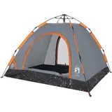 vidaXL Kuppelzelt 5 Personen Grau/Orange