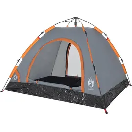 vidaXL Kuppelzelt 5 Personen Grau/Orange