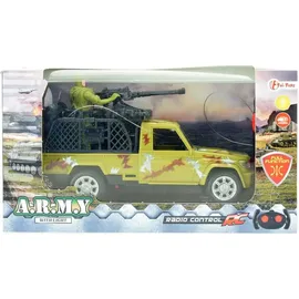 Toi-Toys - Ferngesteuertes Fahrzeug - Alfafox Militär Jeep mit Soldat (22cm)