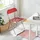 [en.casa] Klappstuhl Pornainen 6er Set Rot, transparent