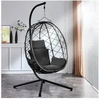 RAMROXX Luxus Hängesessel NEW XXL Gestell Schwarz mit Korb