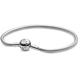 PANDORA 590728 Damen-Armband mit Kugelverschluss, glatt 925 Silber 21 cm-590728-21