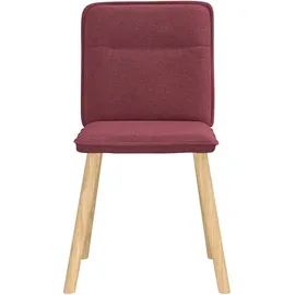 vidaXL Esszimmerstühle 2 Stk. Weinrot Stoff
