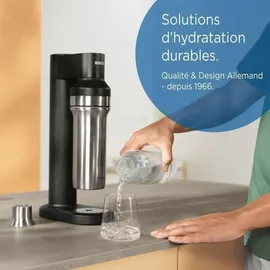 Brita Glasflasche für sodaTRIO Wassersprudler 1 l grau/transparent + 2er Pack