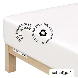 schlafgut Pure Baumwolle 90 x 190 - 100 x 220 cm full white