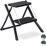 Relaxdays, Leiter + Gerüst, Trittleiter (Trittleiter, 50 cm)