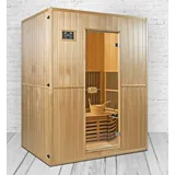 Luxus Infrarotsauna+Infrarotkabine Kombi SET 160x120 Sauna+Saunaofen 4 Personen