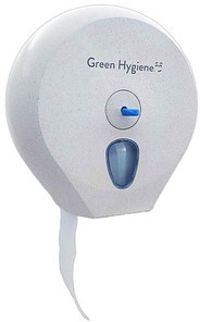 Green Hygiene® Toilettenpapierspender RIESENRAD weiß-meliert Kunststoff