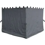 4 Seitenteile Für Pavillon Nizza 3x3m Seitenwand Grau