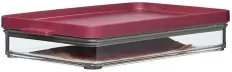Mepal Aufschnittbox omnia, stapelbar 106415073700 , Farbe: bordeaux, Nordic berry