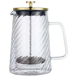 Klausberg Kaffee- und Tee-Ei Glas 1000ml French Press gold KB-7767