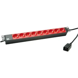 BACHMANN 19 Steckdosenleiste 9x Schutzkontakt C20-Stecker, schwarz"
