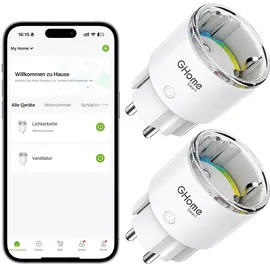 ghome smart Smart-Home-Steckdose Weiß 2 St.