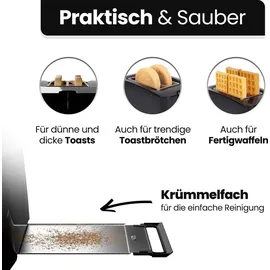 Clatronic Toaster TA 3801 2 Scheiben Toaster schwarz