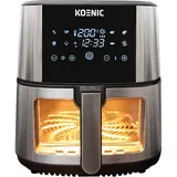 KOENIC KAF 71523 B Heißluftfritteuse 1500 Watt Schwarz/Edelstahl