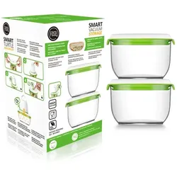 FOSA MADRID BEHÄLTER-SET M 2-teilig – MC20850 - Smarte Vakuum-Lebensmittelaufbewahrung – 2 x runde Vakuum-Aufbewahrungsbehälter 850ML