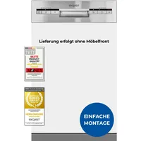 GGV Exquisit Exquisit Geschirrspüler EGSP51009-EB-030E inox | Spülmaschine, 45