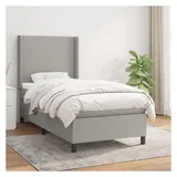 vidaXL Boxspringbett 100 x 200 cm Hellgrau