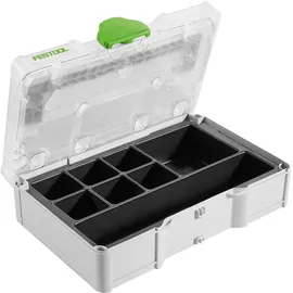 Festool Systainer3 SYS3 S 76 TRA UNI mit Universaleinlage silber 26,5 x 7,1 x 17,1 cm
