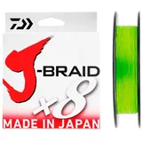 Daiwa J-Braid 8 Braid 0.13mm, 8,0kg/18lbs, 300m Chartreuse, rund geflochtene Angelschnur