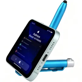 shop'n smile ideoon 4in1 Kugelschreiber mit LED-Lampe, Touchpen für Tablets & Handy-Ständer Funktion, 10er-Set Multifunktionsstift Schreibset für Büro, Alltag und Reise