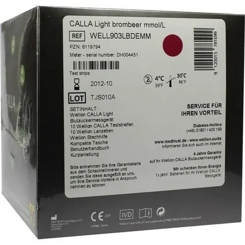 WELLION CALLA light Blutzuckermg.Set mmol/l bro. 1 St