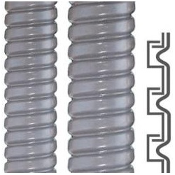 Flexa Metallschutzschlauch flüssigkeitsdicht SPR-PVC-AS, wendelgewickelt, S Profil, Stahl verzinkt/PVC, IP 68, Ø 19 mm, Länge 10 m