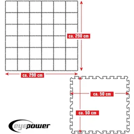 Eyepower Poolunterlage blau 8,4 m2