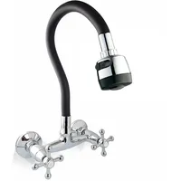 Wasserhahn Küche Spültisch Armatur Küchenarmatur Spüle Zweigriff Mischer Chrom