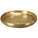 Rundes Tablett Gold Ø 44 cm – Dekotablett für Couchtisch & Esstisch