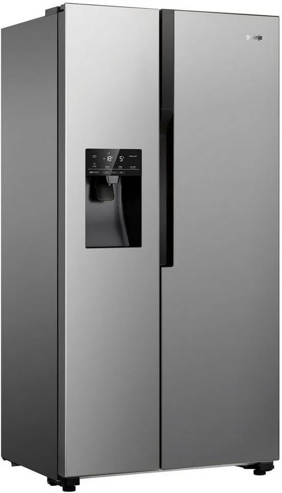 GORENJE Side-by-Side NRS9EVX, 179 cm hoch, 91 cm breit silberfarben