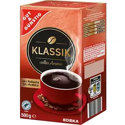 GUT&GÜNSTIG Klassik Kaffee, gemahlen, Arabica- und Robustabohnen kräftig, 500,0 g
