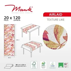 MANK Tischläufer Airlaid Gunnar, 40 cm x 24 m, 1 Stück - Herbst Herbstlaub Blätter