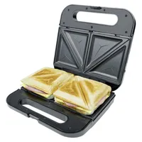 KORONA XXL Sandwichmaker Antihaftbeschichtung, Überhitzungsschutz, Automatische Temperaturanpassung, Kontrollleuchte Schwarz