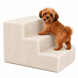 LIONTO Haustiertreppe Hundetreppe 46x36x34 cm Beige