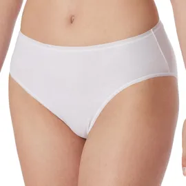 SCHIESSER Damen Slips 6er Pack - Jazz-Pants, Cotton Essentials, Basic, Stretch Weiß 38 (Gr. Medium)