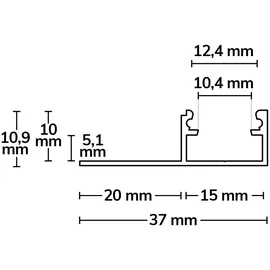 ISOLED LED Fliesenprofil Abschluss Aluminium