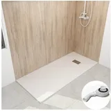 WITEN&NOCK Smc Duschwanne weiß in Hochglanz Duschtasse mit Ablaufgarnitur 80x80 cm - Witen&nock
