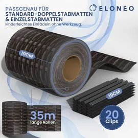 eloneo Sichtschutzstreifen 35 x 19 cm Rattan dunkel PVC 1 St.