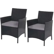 Proregal Andi Gartensessel 59 x 60 x 83 cm Anthrazit 2 St.