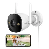 Imou 5MP Überwachungskamera Aussen WLAN IP Kamera Outdoor mit Bewegungsalarmen, 2,4G WiFi Outdoor Kamera mit IR Nachtsicht 30m, Personenerkennung, IP67 Wetterfest, Alexa