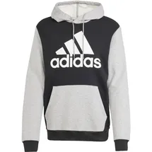 Adidas Herren Essentials Fleece Big Logo Hoodie Kapuzensweat, Black/Medium Grey Heather, S