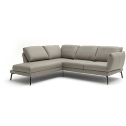 SCHÖNER WOHNEN-Kollektion Ecksofa Spin Leder Grau Grey