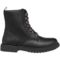 GEOX Eclair Girl D Ankle Boot, Black/Multicolor, 34 EU